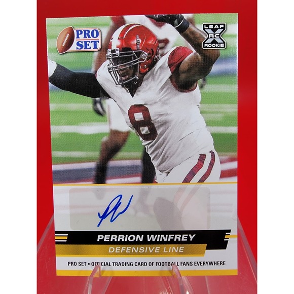 Perrion Winfrey 2022 Leaf Pro Set RC Yellow Auto Oklahoma Sooners Cleveland - Picture 3 of 7